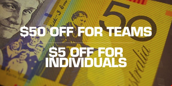 $50 Off for returning teams